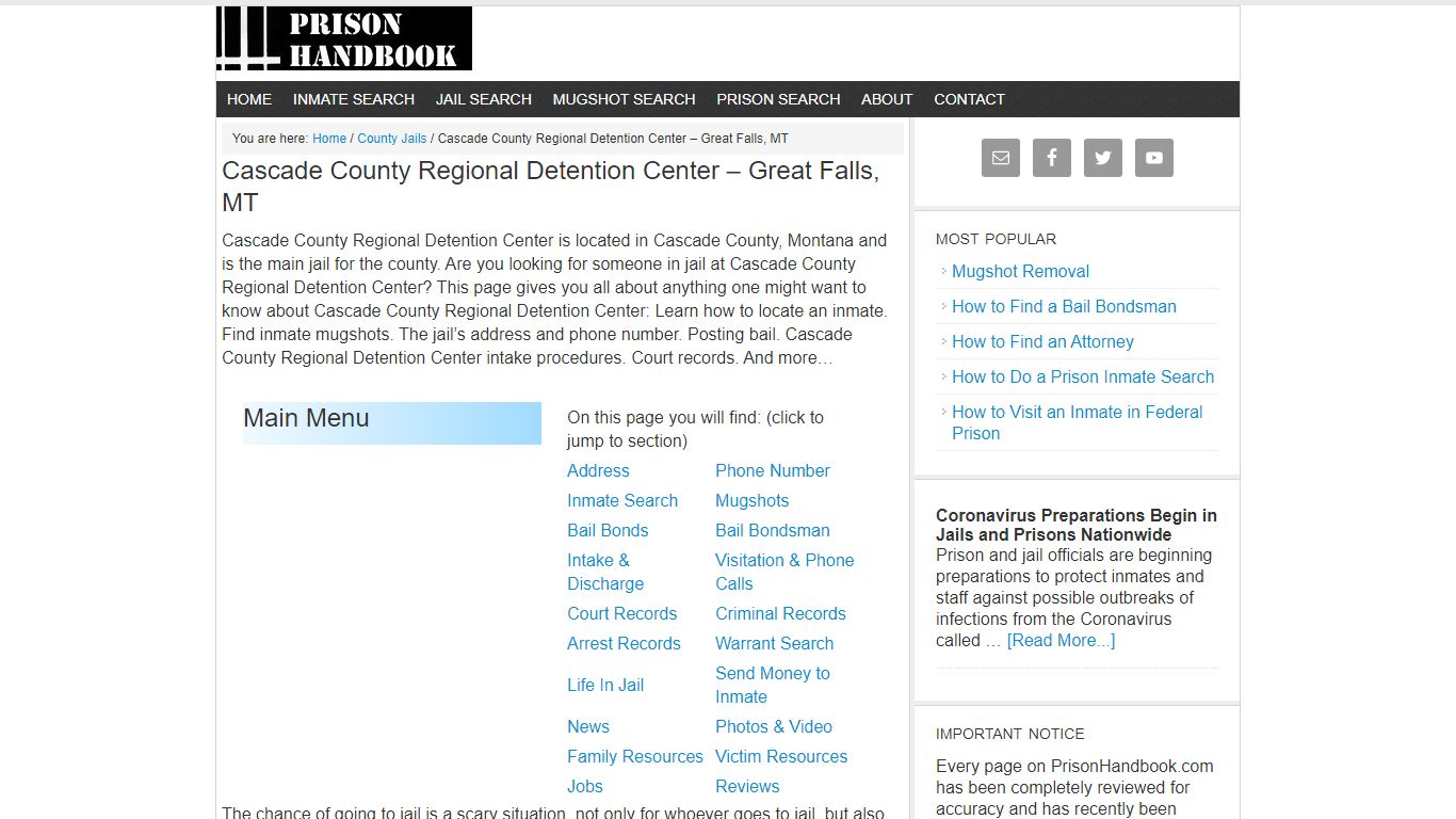 Cascade County Regional Detention Center – Great Falls, MT